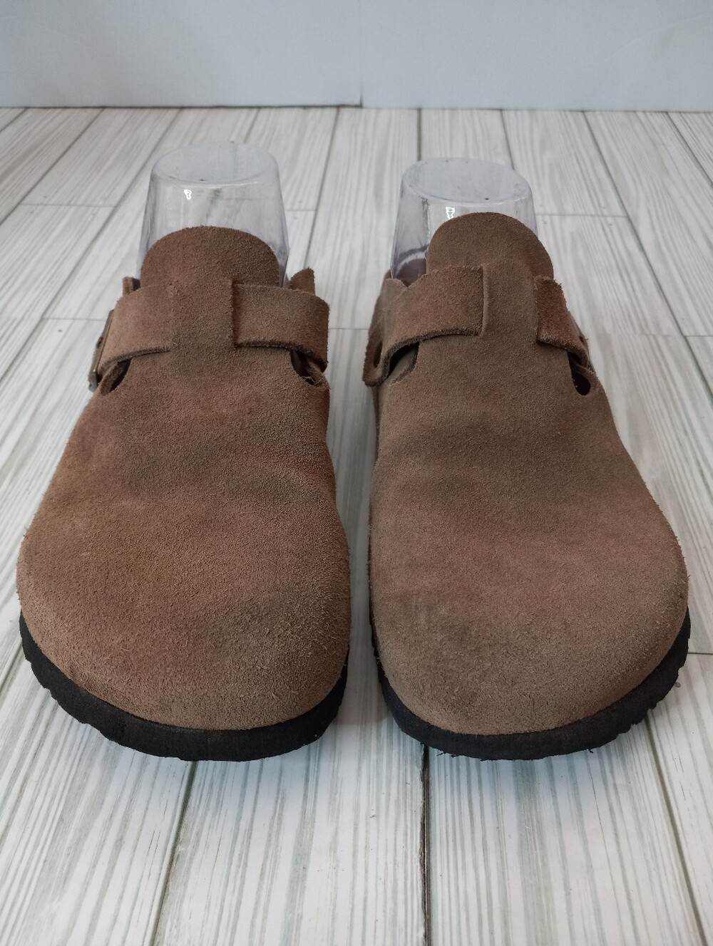 Guoluofei Leather Suede Clog Mules Shoes